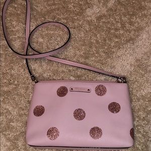 Kate Spade pink glittery polka dot small purse